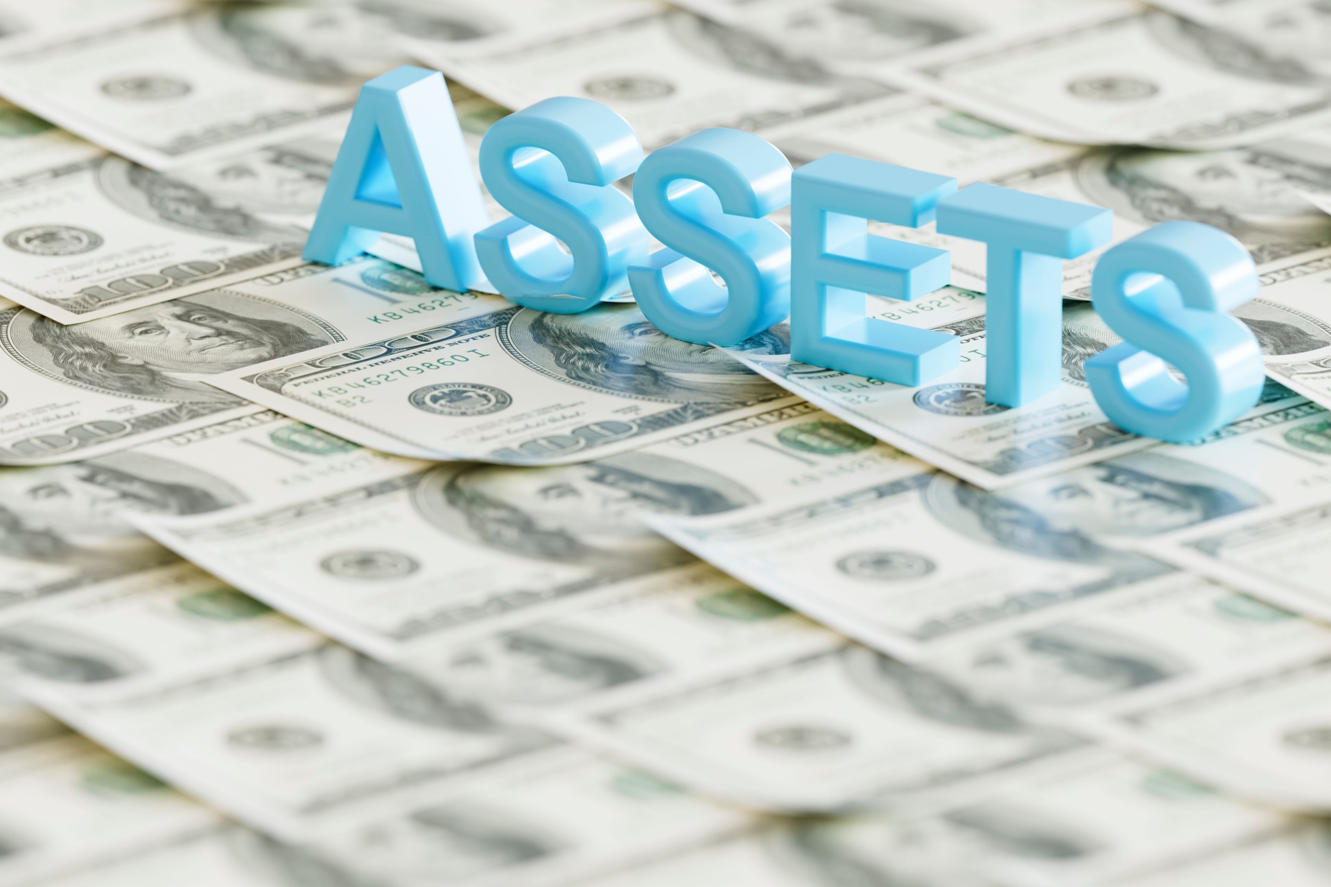 Assets with US Dollars Background